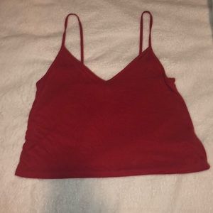 Red loose tank top